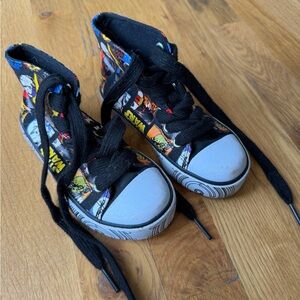 Star Wars Black High-Top Kids Sneakers with Multicolor Character Panels